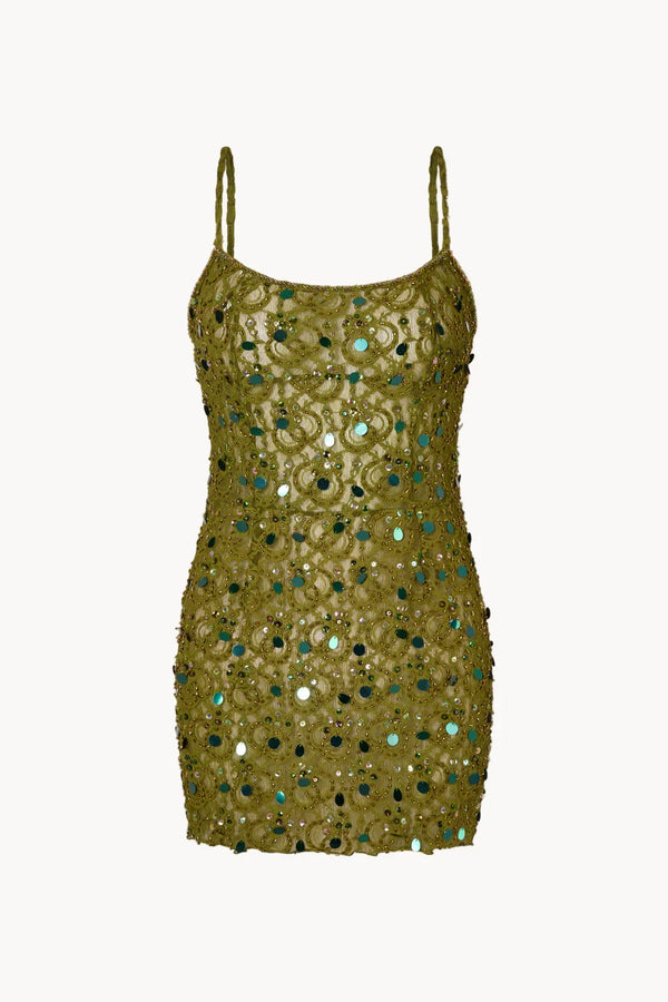 Lace Mini Dress Olive